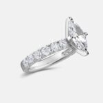 Lab-grown marquise diamond rings