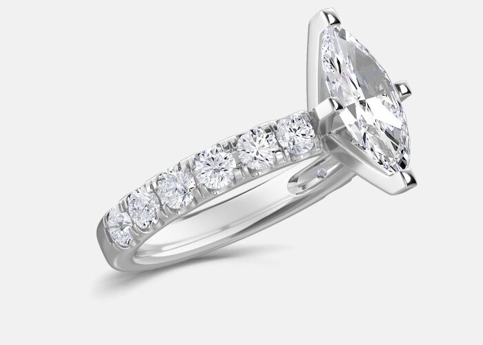 Lab-grown marquise diamond rings